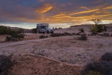 Colorful Sunrise Clouds in Sky Above Overlanding Campsite near Moab.jpg