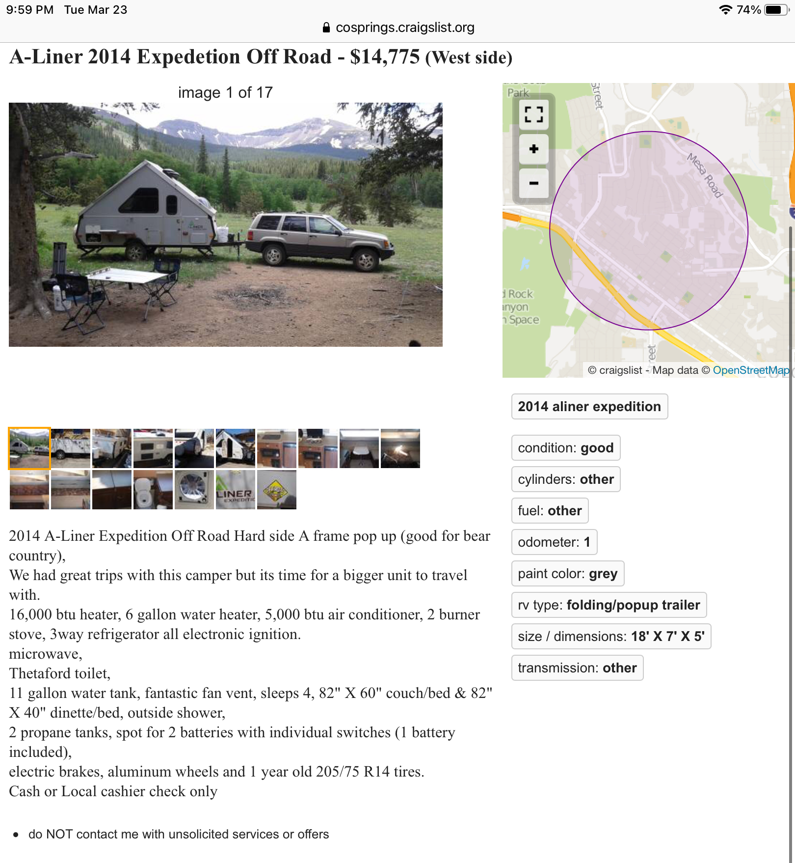 Hard sided pop up campers clearance craigslist