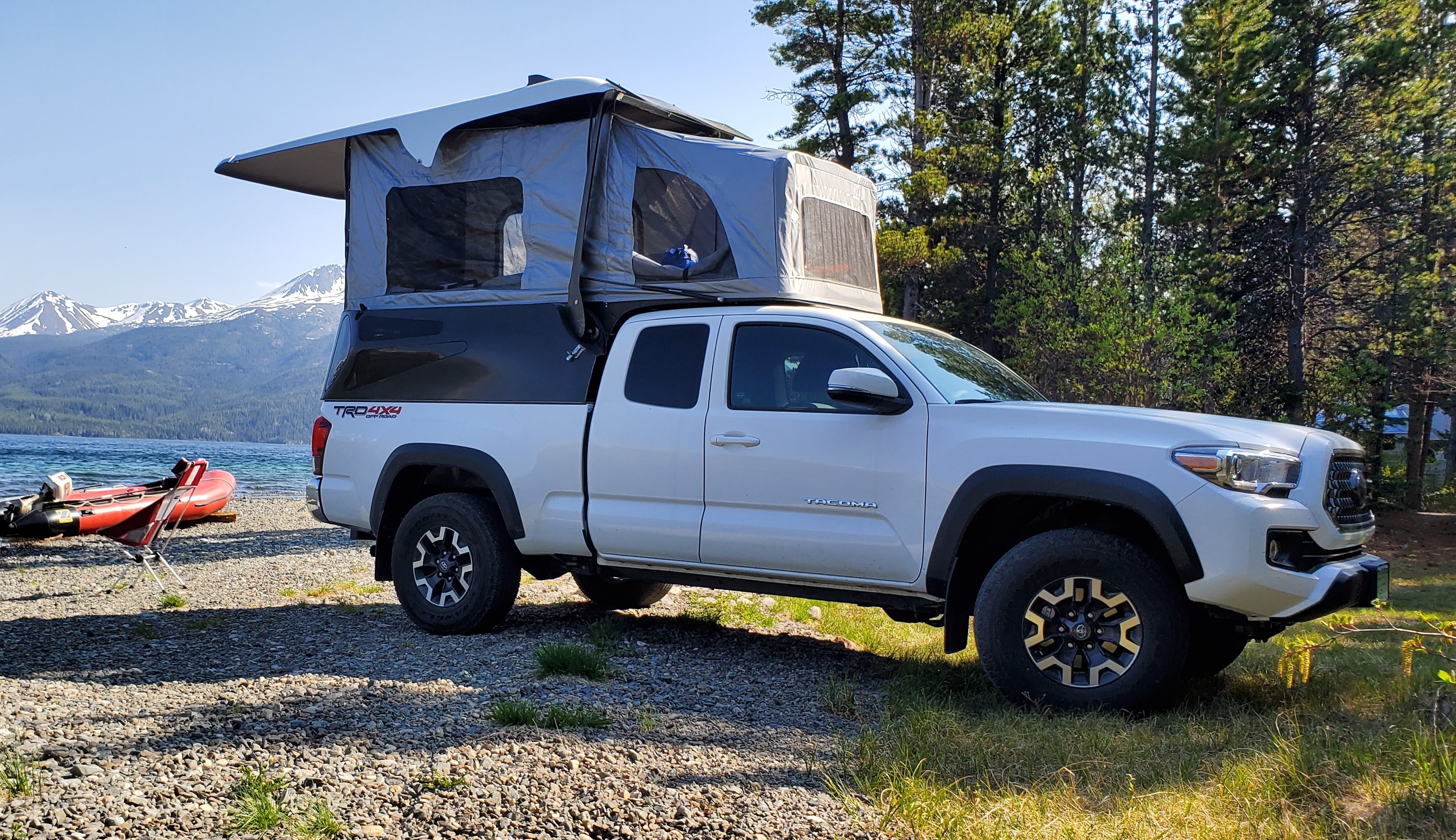 For Sale PRICE REDUCED 2019 Toyota Tacoma TRD Off road with unique carbon fiber popup camper Expedition Portal