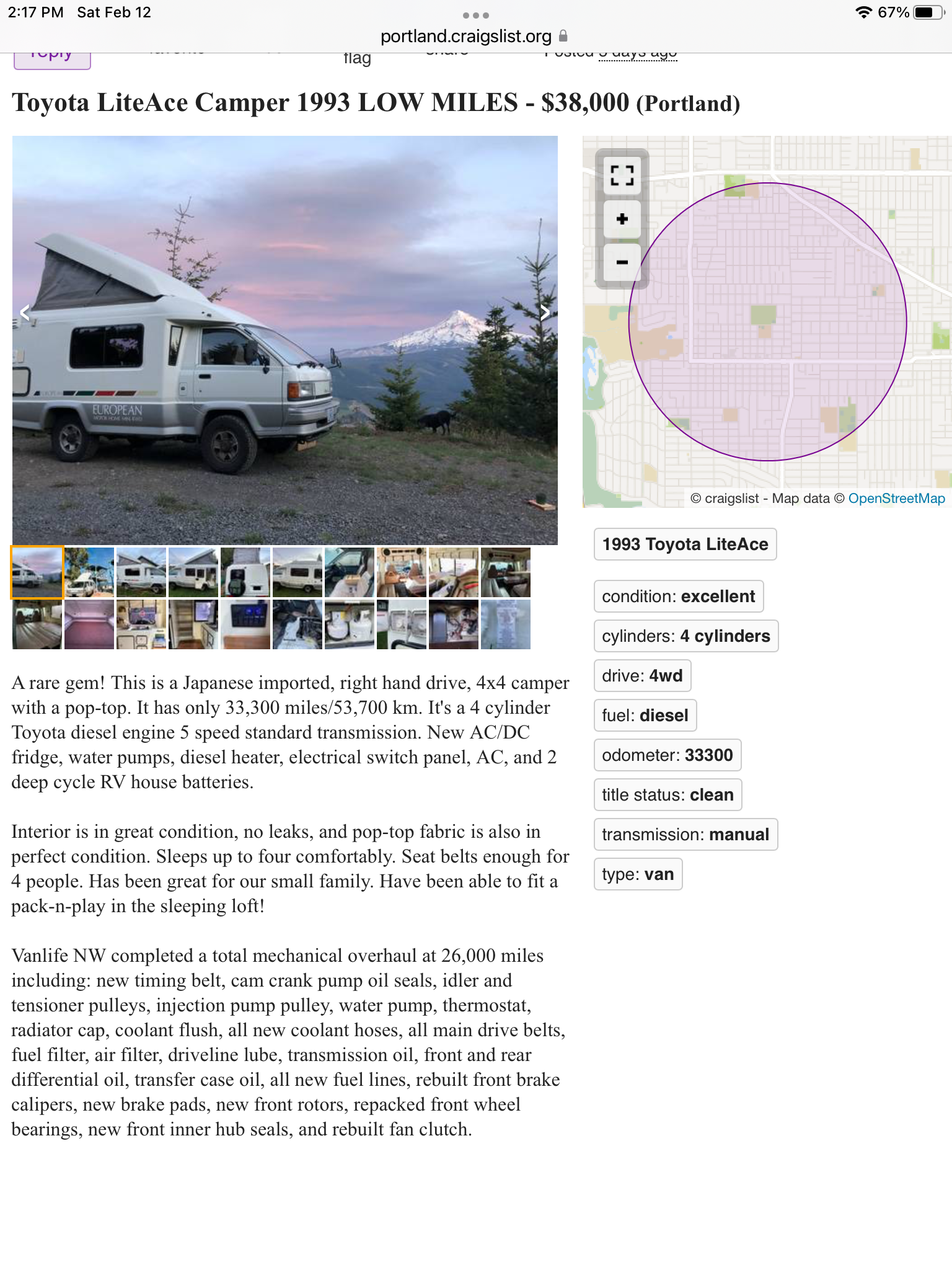 Toyota LiteAce Pop Top 4wd Camper 1993 LOW MILES - $38,000 (Peeland) |  Expedition Portal