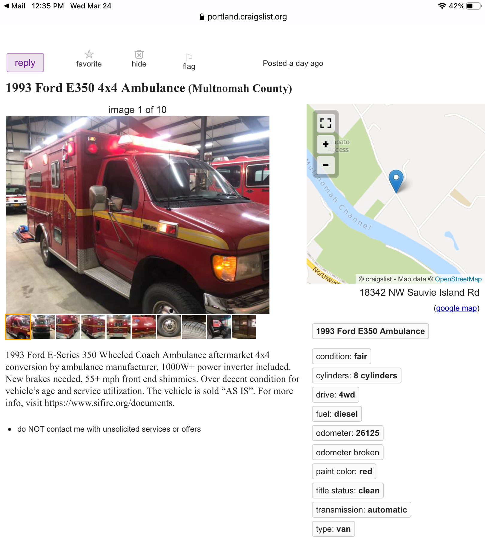 Another ambo, a 4x4 w/ links to site that sells these rigs | Expedition  Portal