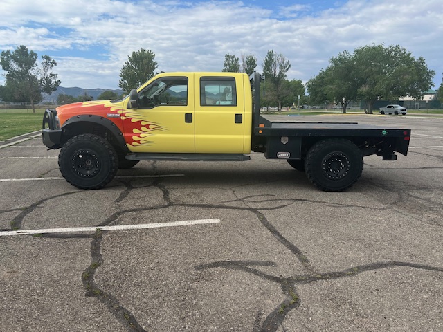 2007 Ford F550 Crew Cab 4X4 Super Singled Flatbed Fully Builtproofed ...