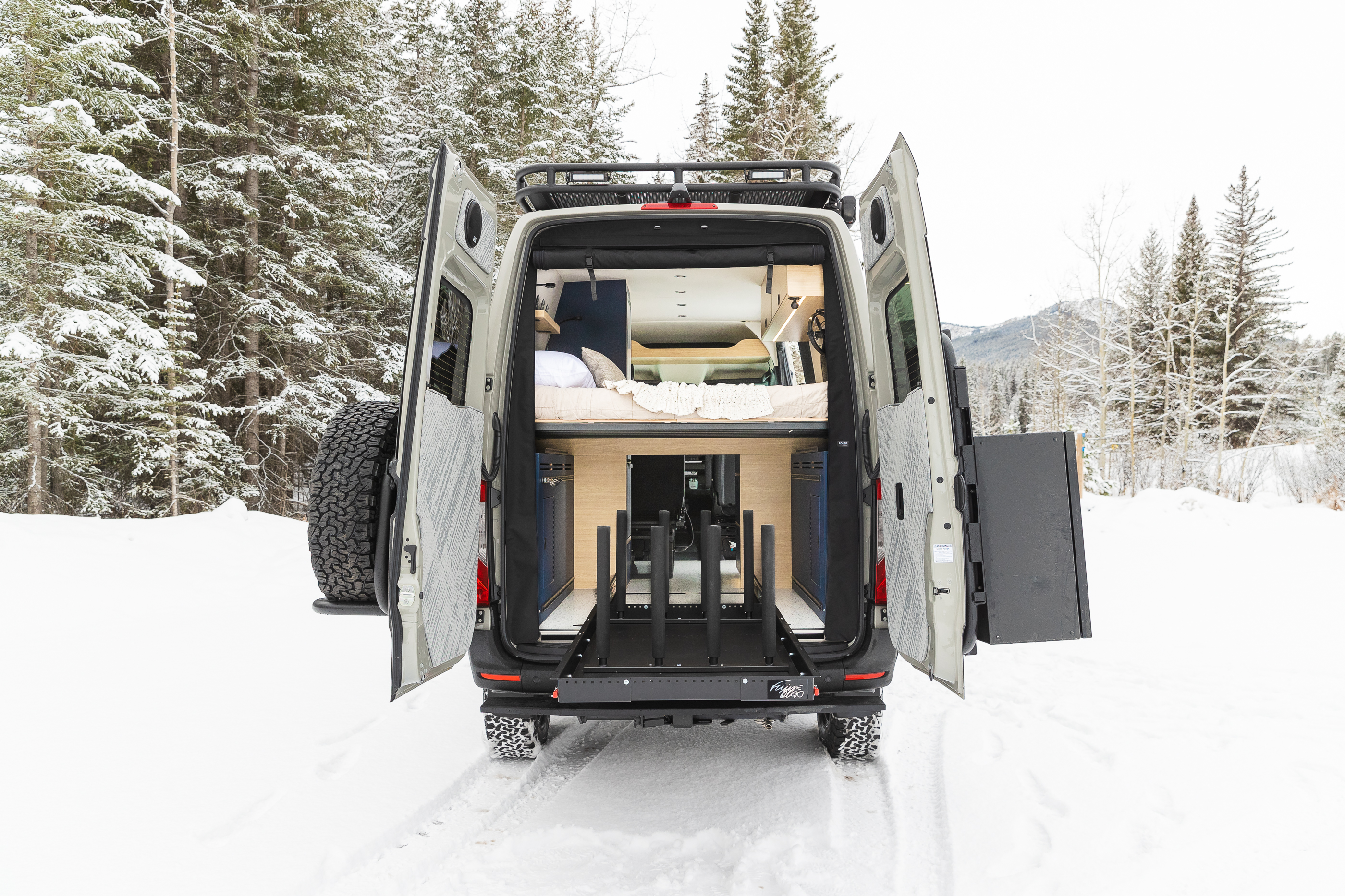 Sprinter van conversion - Pull out gear tray.jpg