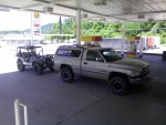 Truck towing Willys.jpg Truck towing Willys.jpg