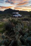 Fiery Sunrise Sky Above Overlanding Campsite in Superstition Mountains.jpg