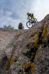 Mountain Biker Dropping Into Steep Granite Slab at Brown's Ranch.jpg