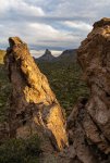 Weaver's Needle Framed by Rocky Outcropping at Sunset.jpg