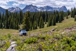 Ford F150 Departing Overland Campsite Below San Juan Mountain Peaks-Edit.jpg