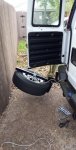 Van spare tire carrier lowered.jpg