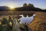 Sunburst Over Secret Slickrock at Sunrise in Sedona.jpg