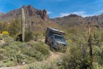 Ford F250 Overland Camper Flexing On Narrow 4x4 Road in Superstition Mountains.jpg