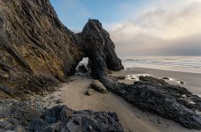 Coastal Arch and Clouds at Sunset on Arch Cape.jpg