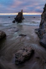 Waves Rush Into Cove at Sunset on Arcadia Beach-2.jpg