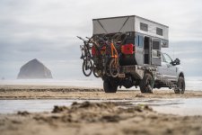 Haystack Rock Behind Overlanding Vehicle on McPhillips Beach.jpg