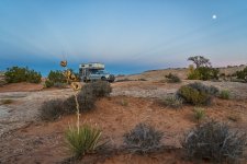 Faint Anticrepuscular Rays in Sky Above Overlanding Campsite near Moab.jpg