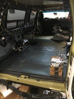 BFV interior with Dynamat and flooring.JPG