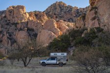 Sunrise on Dragoon Mountains at Overlanding Campsite.jpg