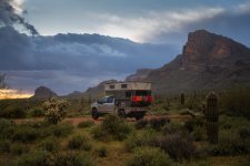 Stormy Sunset at Overlanding Campsite in Superstition Mountains.jpg
