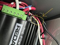 Scorch marks on white (negative) wire from fridge.JPEG Scorch marks on white (negative) wire from fridge.JPEG