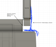 This is a view of the right hand folding wall as viewed from the back of the canopy with the front and back walls removed for clarity.